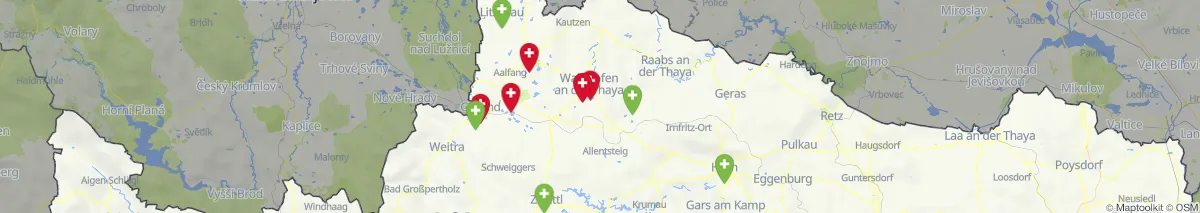 Kartenansicht für Apotheken-Notdienste in der Nähe von Hirschbach (Gemeinde, Niederösterreich) (22)